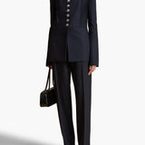 Khaite - Samuel Jacket in Navy and White Stripe
