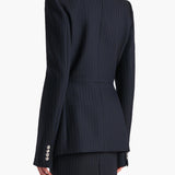 Khaite - Samuel Jacket in Navy and White Stripe