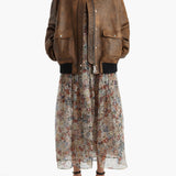 Khaite - Sandor Jacket in Dark Brown Distressed Leather