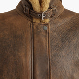 Khaite - Sandor Jacket in Dark Brown Distressed Leather