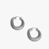 Khaite - Santa Fe Hoop Earrings in Antique Silver
