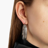 Khaite - Santa Fe Hoop Earrings in Antique Silver