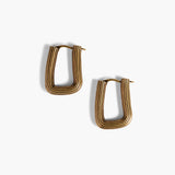 Khaite - Santa Fe Rectangular Earrings in Antique Gold