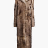 Khaite - Saphra Shearling Coat in Natural