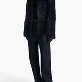 Khaite - Saraphina Jacket in Dark Navy Shearling