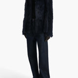 Khaite - Saraphina Jacket in Dark Navy Shearling
