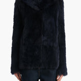 Khaite - Saraphina Jacket in Dark Navy Shearling
