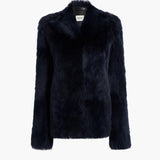 Khaite - Saraphina Jacket in Dark Navy Shearling