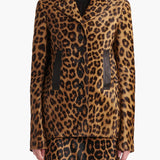 Khaite - Saraphina Jacket in Leopard Print Haircalf
