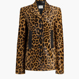 Khaite - Saraphina Jacket in Leopard Print Haircalf