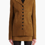 Khaite - Saraphina Jacket in Toffee Suede