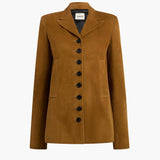 Khaite - Saraphina Jacket in Toffee Suede