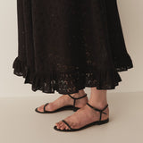 DÔEN - SARTENE SANDAL -- BLACK NAPPA