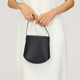 SAVETTE - Bucket in Black Mixed Leathers