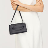 SAVETTE - Sport Shoulder Bag in Black Leather