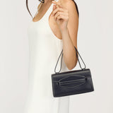 SAVETTE - Sport Shoulder Bag in Black Leather