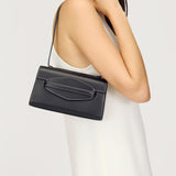 SAVETTE - Sport Shoulder Bag in Black Leather