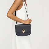 SAVETTE - Tondo 22 in Black Leather / Brass