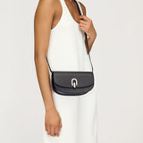SAVETTE - Tondo Crescent in Black Leather