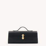 front view of the Slim Symmetry Pochette handbag in Black leather 