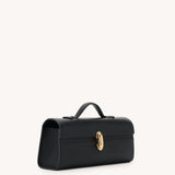 side view of the Slim Symmetry Pochette handbag in Black Leather 
