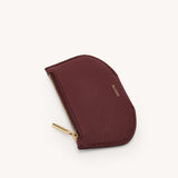 SAVETTE - Zip Card Case in Wine Chevre