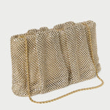 Loeffler Randall - Serena Gold Diamanté Gathered Clutch