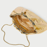 Loeffler Randall - Serena Gold Snake Gathered Clutch