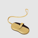 Metier - ISSIMO | Métier Glasses Case Double With Strap Metallic Calfskin Gold