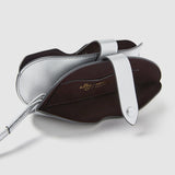 Metier - ISSIMO | Métier Glasses Case Double With Strap Metallic Calfskin Silver