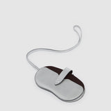 Metier - ISSIMO | Métier Glasses Case Double With Strap Metallic Calfskin Silver