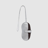 Metier - ISSIMO | Métier Glasses Case With Strap Metallic Calfskin Silver