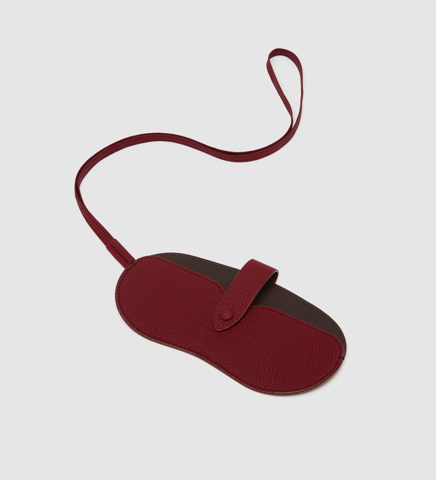 Metier - Glasses Case With Strap Soft Grain Rosso