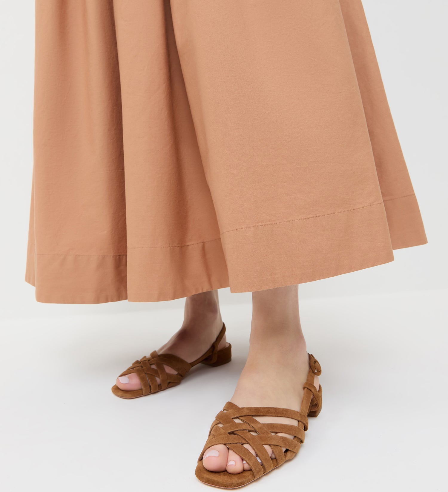 Loeffler Randall - Shelly Cacao Suede Flat Sandal