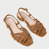 Loeffler Randall - Shelly Cacao Suede Flat Sandal