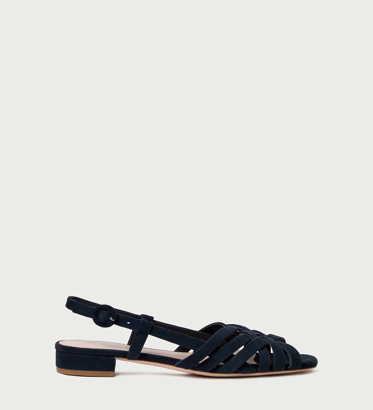 Loeffler Randall - Shelly Navy Suede Flat Sandal