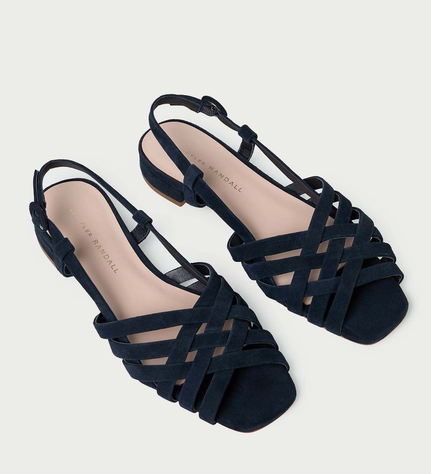 Loeffler Randall - Shelly Navy Suede Flat Sandal