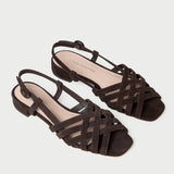 Loeffler Randall - Shelly Brown Suede Flat Sandal