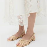 Loeffler Randall - Shelly Bisque Leather Flat Sandal
