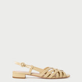 Loeffler Randall - Shelly Bisque Leather Flat Sandal