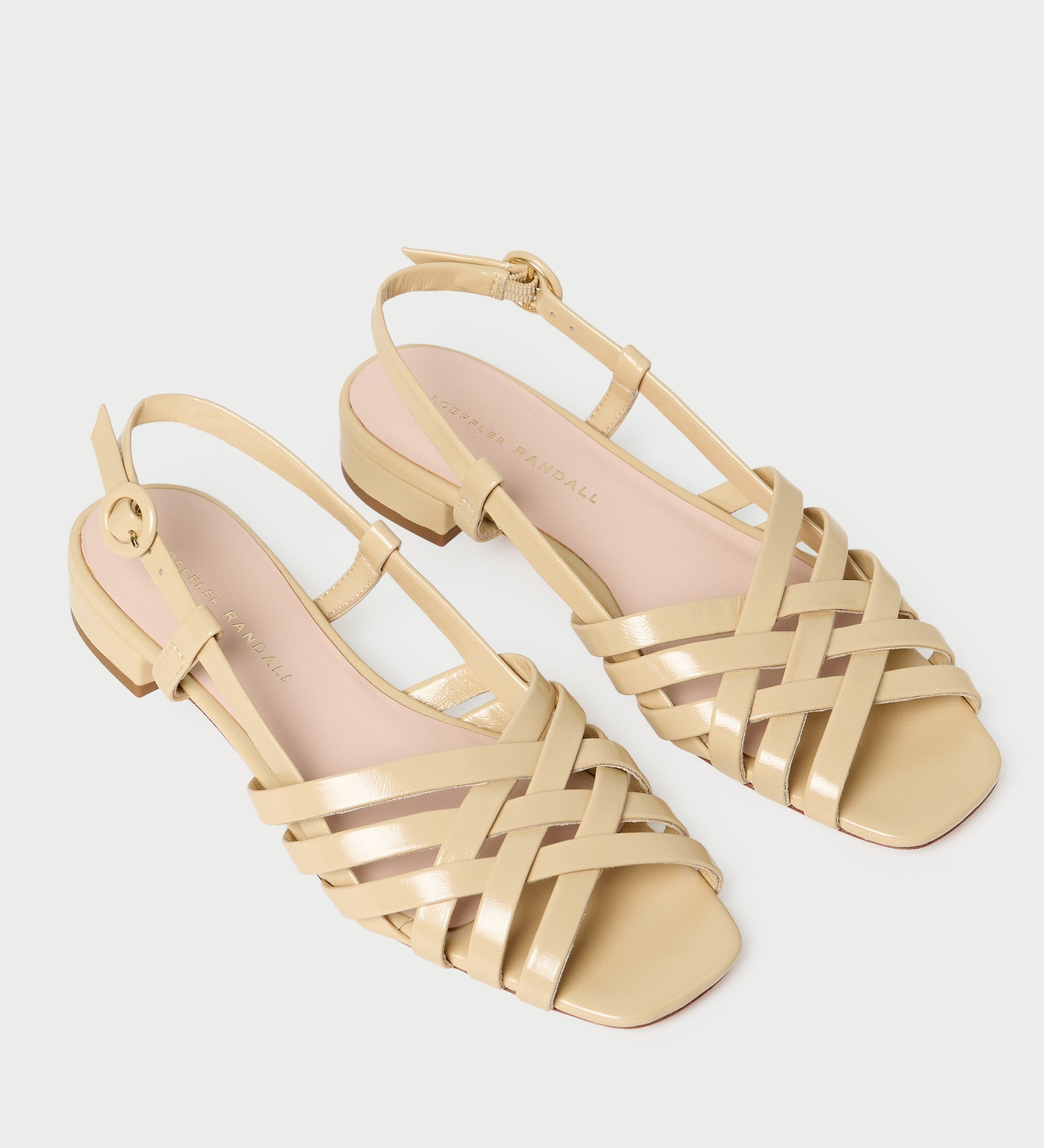 Loeffler Randall - Shelly Bisque Leather Flat Sandal
