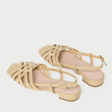 Loeffler Randall - Shelly Bisque Leather Flat Sandal