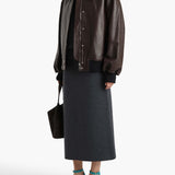 Khaite - Shelman Jacket in Dark Brown Leather