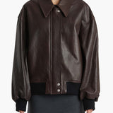 Khaite - Shelman Jacket in Dark Brown Leather