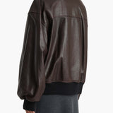 Khaite - Shelman Jacket in Dark Brown Leather