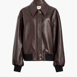 Khaite - Shelman Jacket in Dark Brown Leather