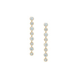 Dorsey - SHORT SYLVIE RIVIÈRE EARRINGS IN MOISSANITE, GOLD VERMEIL