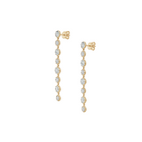 Dorsey - SHORT SYLVIE RIVIÈRE EARRINGS IN MOISSANITE, GOLD VERMEIL