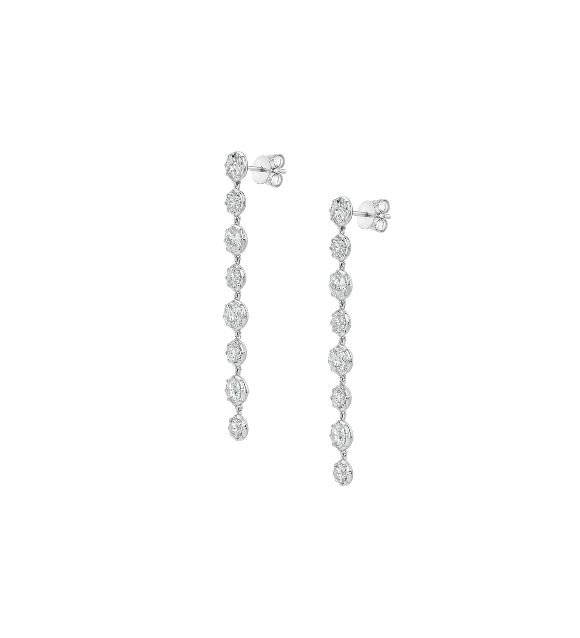 Dorsey - SHORT SYLVIE RIVIÈRE EARRINGS IN MOISSANITE, STERLING SILVER