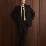 FRAME - Pinstripe Wide Leg Trousers -- Dark Grey